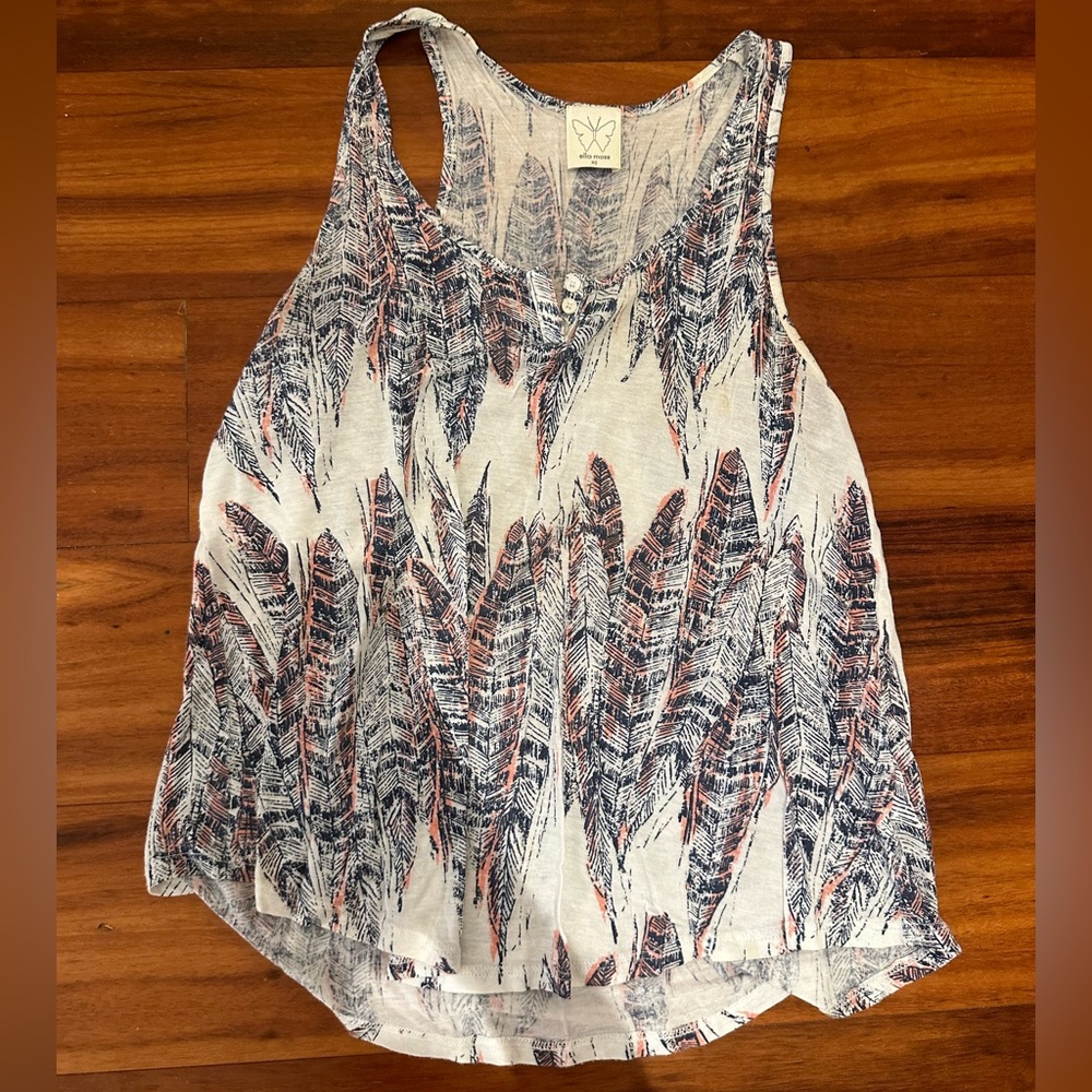 Ella Moss Feather Print Tank
